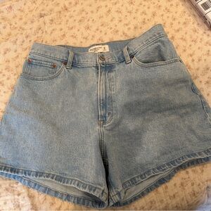 Abercrombie & Fitch Women's Light Blue Jean Shorts